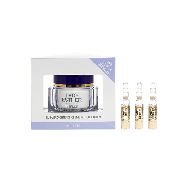 Collageen creme in driehoeksverpakking incl. 3 gratis ampullen (t.w.v. &euro;  15,00) 