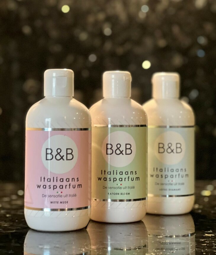 B&amp;B Italiaans Wasparfum KATOEN BLOEM  250 ml 
